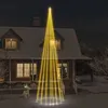 Image de vidaXL Sapin de Noël sur mât de drapeau 1134 LED Blanc chaud 800 cm