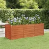 Image de vidaXL Lit surélevé de jardin rouillé 240x80x77 cm acier corten151961