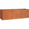 Image de vidaXL Vidaxl Jardinière Gris 240x80x77 Cm Acier Corten