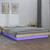 Image de vidaXL Cadre de lit à LED sans matelas 200x200 cm bois massif819992