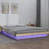 Image de vidaXL Cadre de lit à LED sans matelas bois massif820012