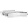 Image de vidaXL vidaXL Cadre de lit à LED Blanc 140x190 cm Bois massif