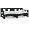 Image de vidaXL vidaXL Lit coulissant Noir Bois de pin solide 2x(90x190) cm