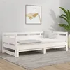 Image de vidaXL Lit coulissant Blanc Bois de pin solide 2x(80x200) cm