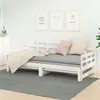 Image de vidaXL Lit coulissant blanc bois de pin massif 2x(90x200) cm