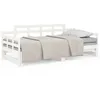 Image de vidaXL Lit coulissant Blanc Bois de pin solide 2x(80x200) cm