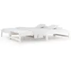 Image de vidaXL Lit coulissant Blanc 2x(90x200) cm Bois de pin massif
