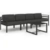 Image de Vidaxl Salon De Jardin 5 Pcs Avec Coussins Aluminium Anthracite