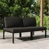 Image de vidaXL Canapé de jardin 2 places avec coussins Aluminium Anthracite