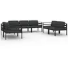 Image de vidaXL Salon de jardin 7 pcs avec coussins Aluminium Anthracite3107796