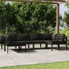 Image de vidaXL Salon de jardin 6 pcs avec coussins Aluminium Anthracite