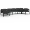 Image de Vidaxl Salon De Jardin 7 Pcs Avec Coussins Aluminium Anthracite