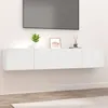 Image de vidaXL Meubles TV 2 pcs blanc 80x30x30 cm bois d'ingénierie804535