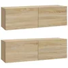 Image de vidaXL Vidaxl Meubles Tv 2 Pcs Chêne Sonoma 100x30x30 Cm Bois D'ingénierie