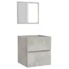 Image de vidaXL Armoire de bain avec miroir Gris bÃ©ton Bois d'ingÃ©nierie