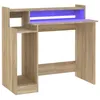 Image de vidaXL Bureau Ã  lumiÃ¨res LED ChÃªne Sonoma 97x90x45cm Bois d'ingÃ©nierie