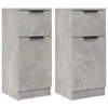 Image de vidaXL Buffets 2 pcs Gris bÃ©ton 30x30x70 cm Bois d'ingÃ©nierie