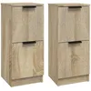 Image de vidaXL Vidaxl Buffets 2 Pcs Chêne Sonoma 30x30x70 Cm Bois D'ingénierie