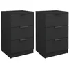 Image de vidaXL Tables de chevet 2 pcs noir 40x36x65 cm