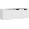 Image de vidaXL vidaXL Meuble TV Blanc 102x35x36,5 cm Bois d'ingénierie