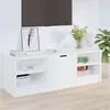Image de vidaXL Meuble TV Blanc 102x35,5x36,5 cm Bois d'ingénierie811367