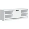 Image de vidaXL Meuble TV Blanc 102x35,5x36,5 cm Bois d'ingÃ©nierie