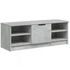 Image de vidaXL Meuble TV Gris béton 102x35,5x36,5 cm Bois d'ingénierie