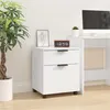 Image de vidaXL Classeur mobile avec roues Blanc 45x38x54 cm Bois d'ingénierie811520