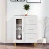 Image de vidaXL Buffet blanc 69,5x34x90 cm bois d'ingénierie812204