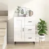 Image de vidaXL Buffet Blanc brillant 69,5x34x90 cm Bois d'ingénierie812237