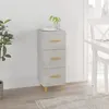 Image de vidaXL Buffet Gris béton 34,5x34x90 cm Bois d'ingénierie812343