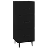 Image de vidaXL Buffet Noir 34,5x34x90 cm Bois d'ingÃ©nierie