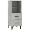 Image de vidaXL Buffet Gris bÃ©ton 34,5x34x90 cm Bois d'ingÃ©nierie