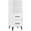 Image de vidaXL Vidaxl Buffet Blanc Brillant 34,5x34x90 Cm Bois D'ingénierie