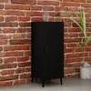 Image de vidaXL Buffet Noir 34,5x34x90 cm Bois d'ingénierie812421