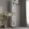 Image de vidaXL Armoire murale suspendue Gris béton 34,5x34x90 cm812460