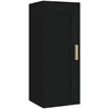 Image de vidaXL Vidaxl Armoire Murale Noir 35x34x90 Cm Bois D'ingénierie