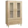 Image de vidaXL Buffet ChÃªne sonoma 70x31x115 cm Bois d'ingÃ©nierie