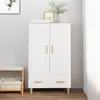 Image de vidaXL Buffet haut Blanc 70x31x115 cm Bois d'ingénierie