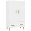 Image de vidaXL Buffet haut Blanc 70x31x115 cm Bois d'ingÃ©nierie