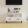 Image de vidaXL Meuble TV Blanc brillant 80x36x50 cm Bois d'ingénierie812597