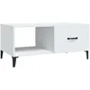 Image de vidaXL Vidaxl Table Basse Blanc 90x50x40 Cm Bois D'ingénierie