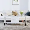 Image de vidaXL Table basse Blanc 102x50x40 cm Bois d'ingénierie812699