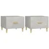 Image de vidaXL Tables basses 2 pcs Gris bÃ©ton 50x50x40 cm Bois d'ingÃ©nierie