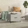 Image de vidaXL Table basse avec pieds en métal Gris béton 50x50x40 cm812734
