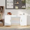 Image de vidaXL Bureau Blanc 140x50x75 cm Bois d'ingénierie812762