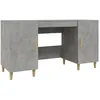 Image de vidaXL Vidaxl Bureau Gris Béton 140x50x75 Cm Bois D'ingénierie