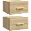 Image de vidaXL Vidaxl Tables De Chevet Murales 2 Pcs Chêne Sonoma 35x35x20 Cm