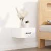 Image de vidaXL Table de chevet murale Blanc 35x35x20 cm