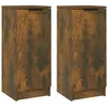 Image de vidaXL Vidaxl Buffets 2 Pcs Chêne Fumé 30x30x70 Cm Bois D'ingénierie